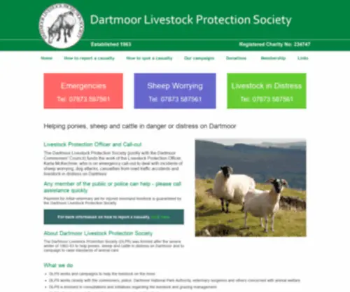 DLPS.org.uk(Dartmoor Livestock Protection Society) Screenshot