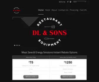 Dlrestaurantequipment.com(DL & Sons Restaurant Equipment) Screenshot