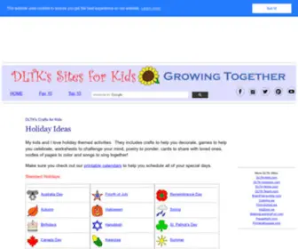 DLTK-Holidays.com(Holiday and Seasonal Crafts for Kids) Screenshot