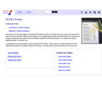DLTK-Poems.com(DLTK's Poems) Screenshot