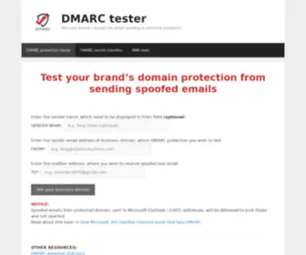 Dmarc-Tester.com(DMARC protection tester) Screenshot