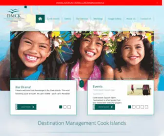 DMCK.com(Destination Management Cook Islands) Screenshot