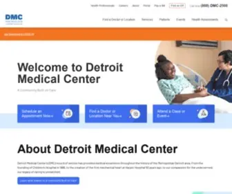 DMC.org(Hospitals and Emergency Care in Detroit) Screenshot