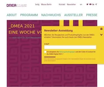 Dmea.de(DMEA – Connecting Digital Health) Screenshot