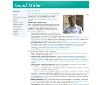 Dmiller.info(The personal website of Professor David Miller) Screenshot