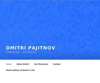 Dmitripajitnov.com(In Memoriam) Screenshot