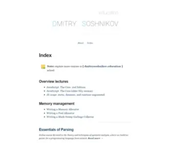 Dmitrysoshnikov.com(Dmitry Soshnikov) Screenshot