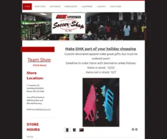 DMKsports.com(DMK SPORTS Largest Soccer Store in RI) Screenshot