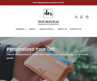 Dmleathergoods.com(Douroukas Leather Goods) Screenshot