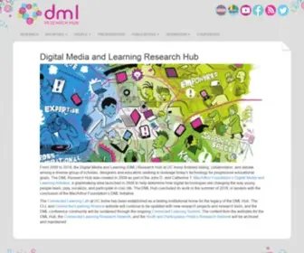 DMlhub.net(Digital Media and Learning Research Hub) Screenshot