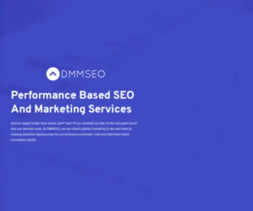 DMmseo.com(Performance Based SEO And Marketing Services) Screenshot