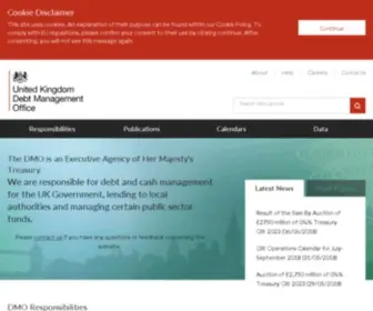 Dmo.gov.uk(The DMO is an Executive Agency of Her Majesty's Treasury. The DMO's responsibilities inc) Screenshot