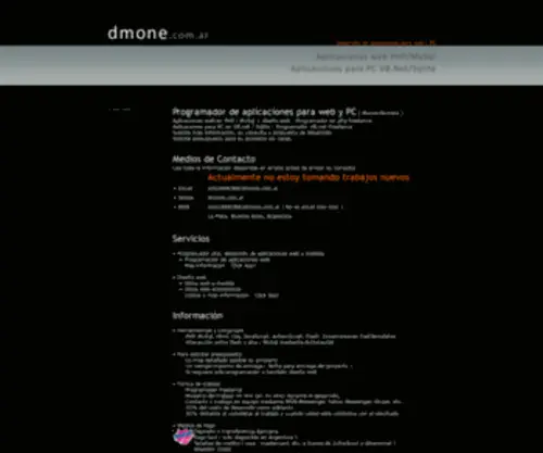 Dmone.com.ar(Programador PHP Freelance) Screenshot