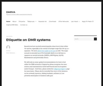 DMrva.org(Virginia&#039;s Amateur DMR Linked Repeater Network) Screenshot