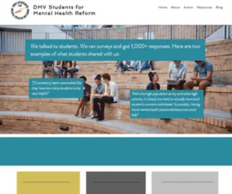 DMVSFMHR.org(DMV Students for Mental Health Reform) Screenshot