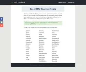 DMvtestbank.com(Free DMV Practice Tests) Screenshot