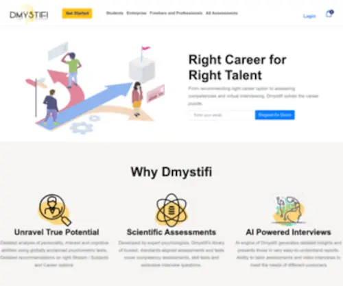 DMYstifi.com(Career counselling online through psychometric test) Screenshot