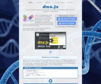 Dnajs.org(An uncomplicated user interface library for building data) Screenshot