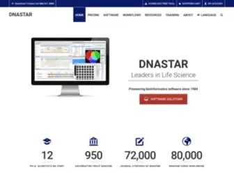 Dnastar.com(Bioinformatics software innovators since 1984. DNASTAR Lasergene) Screenshot