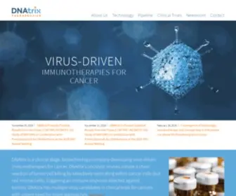 Dnatrix.com(Virus-Driven Immunotherapies for Cancer) Screenshot