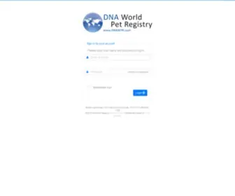 Dnawpr.com(World Pet Registry) Screenshot