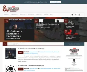 Dndadventurersleague.org(D&D Adventurers League Organizers) Screenshot