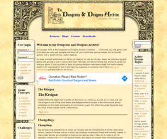 Dndarchive.com(Our purpose here at the Dungeons and Dragons Archive) Screenshot