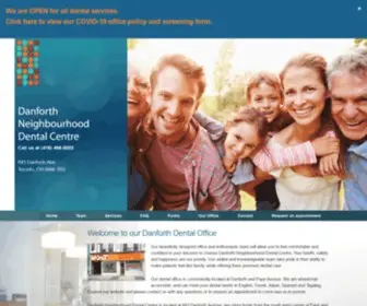 DNDC.ca(Danforth Neighbourhood Dental Centre) Screenshot