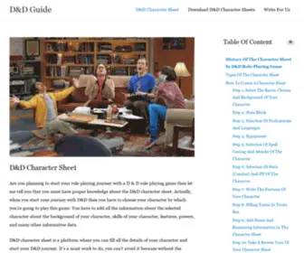 DNDcharactersheet.com(Everything You Need To Know About D&D Character Sheet) Screenshot