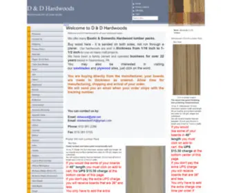 DNdhardwoodsonline.com(D & D Woodcrafts) Screenshot