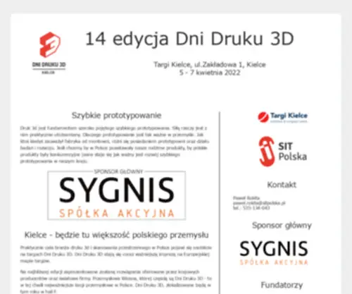 Dnidruku3D.pl(Dni Druku 3D w Kielcach) Screenshot