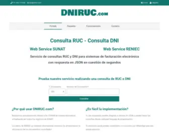 Dniruc.com(Consultar RUC y DNI Web Service) Screenshot