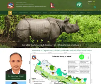 DNPWC.gov.np(Department of National Park and Wildlife Conservation) Screenshot