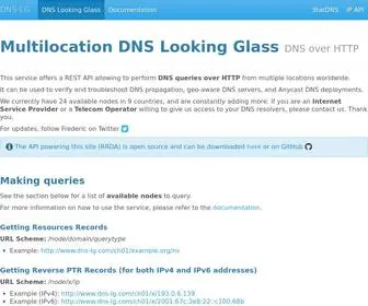 DNS-LG.com(Multilocation DNS Looking Glass) Screenshot