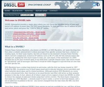 DNSBL.info(DNSBL Information) Screenshot