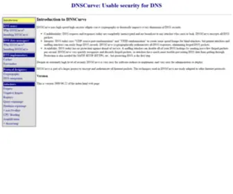 DNscurve.org(Introduction to DNSCurve) Screenshot