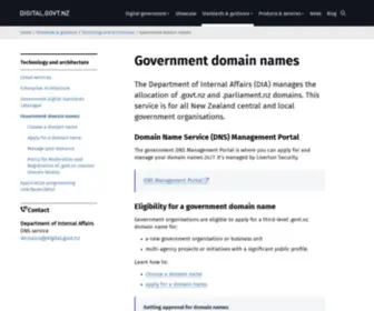 DNS.govt.nz(NZ Digital government) Screenshot