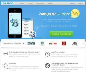 DNspod.com(Free intelligent DNS service provider) Screenshot