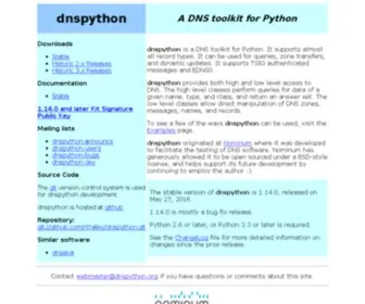 DNSPYthon.org(DNSPYthon) Screenshot