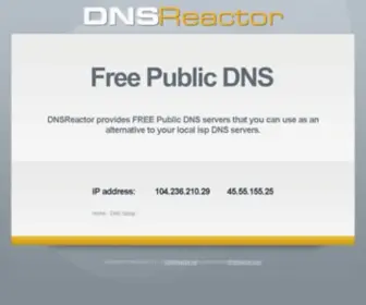 DNsreactor.net(dnsreactor) Screenshot