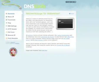 DNstools.ch(Netzwerkzeuge für Webworker) Screenshot