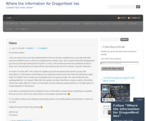 Dntoplay.com(Where the information for DragonNest lies) Screenshot
