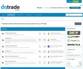 DNtrade.com.au(Australia’s Domain Name Community and Discussion Forum) Screenshot