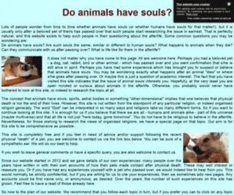 DO-Animals-Have-Souls.info(What happens to animals after they die) Screenshot