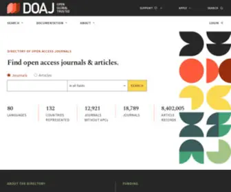Doaj.org(DOAJ is an online directory) Screenshot