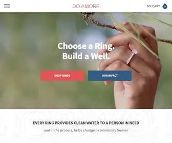 Doamore.com(Ethical Engagement Rings & Wedding Rings That Save Lives) Screenshot