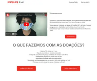 Doarparachange.org(Doar para Change.org Brasil) Screenshot