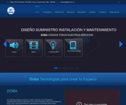 Doba.com.mx(Tecnologías para crear tu Espacio) Screenshot