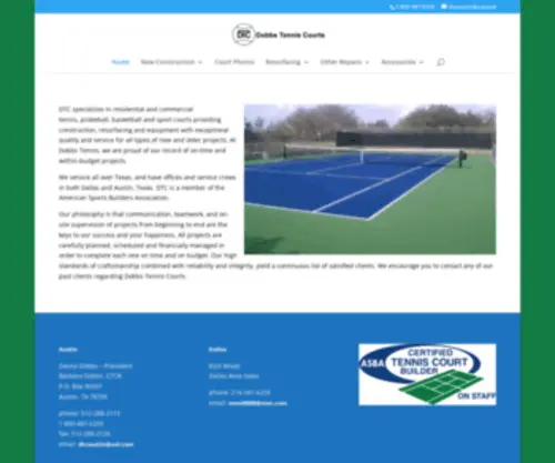 Dobbstennis.com(Dobbs Tennis Courts) Screenshot