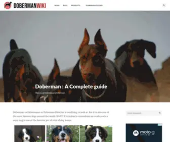 Dobermanwiki.com(Facts, Temperament, Types & More) Screenshot